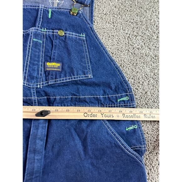 OSH KOSH B’GOSH Overalls Mens 38 Denim Vestbak Bib Workwear 38x27 VINTAGE - Picture 6 of 13